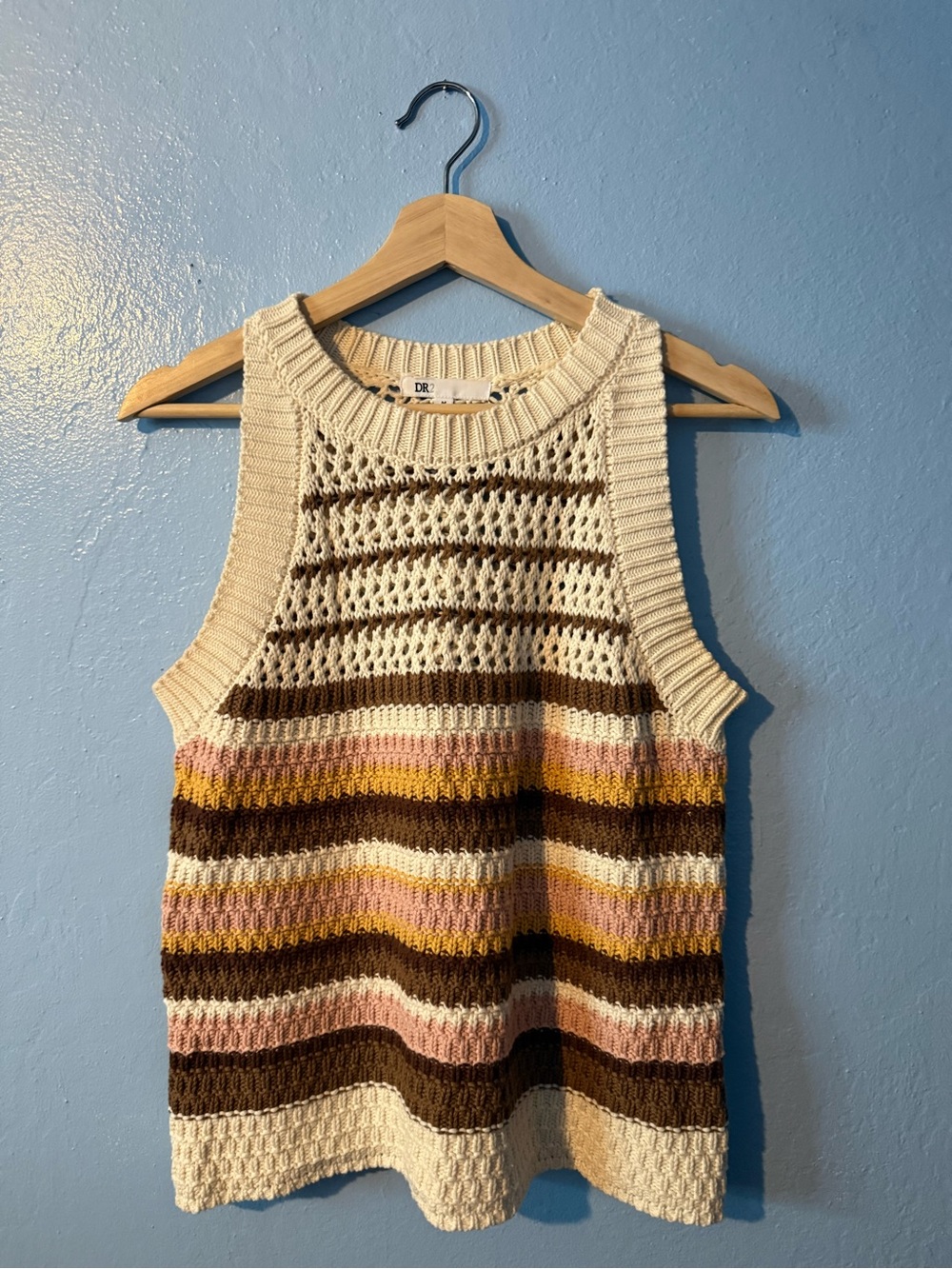 DR2 Nordstrom Sleeveless Knit Sweater Top Cottagecore